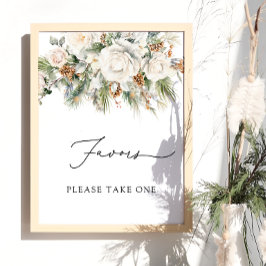 Póster Invierno Evergreen y Favores de Pino, por favor, t