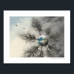 Póster Invierno - Hiver<br><div class="desc">Realizado con POV-Ray 3.5. Mapas de tierras de la NASA. Árboles creados en Xfrog. Poser corona desde Sharkey. Gilles Tran</div>