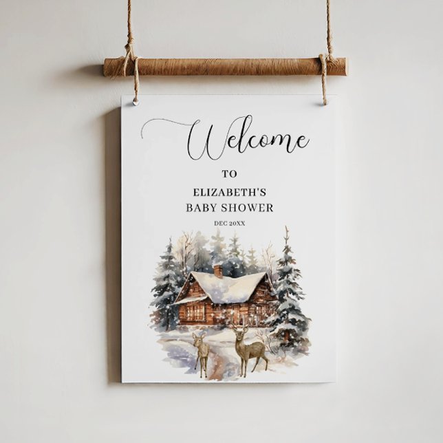 Póster Invierno Nieve Bebé Está Frío Afuera Bienvenido (Subido por el creador)