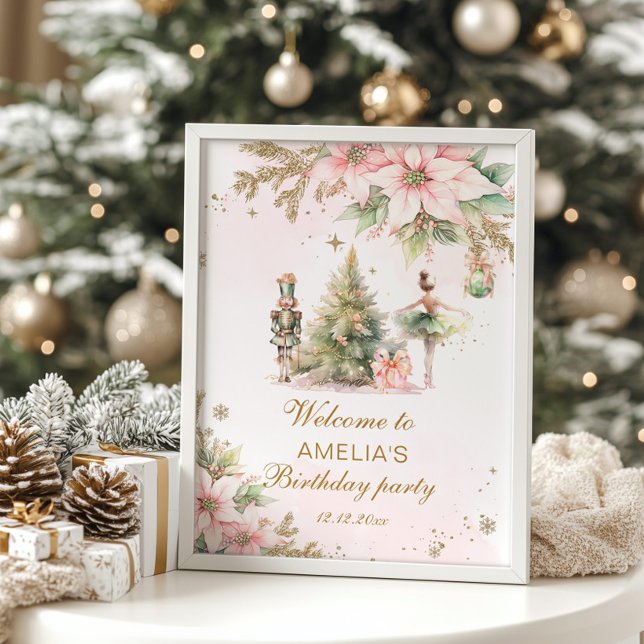 Póster Invierno Onederland Nutcracker oro rosa Bienvenido (Subido por el creador)