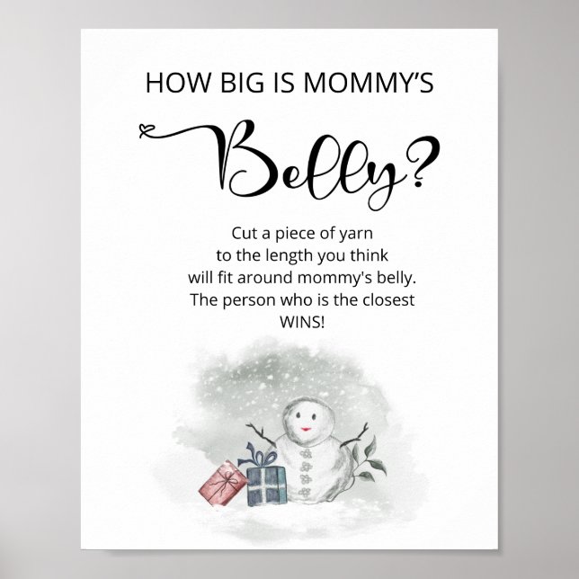 Póster Invierno, qué grande es la poster del juego de vie (Frente)