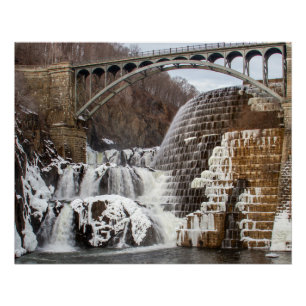 Póster Invierno, represa Croton