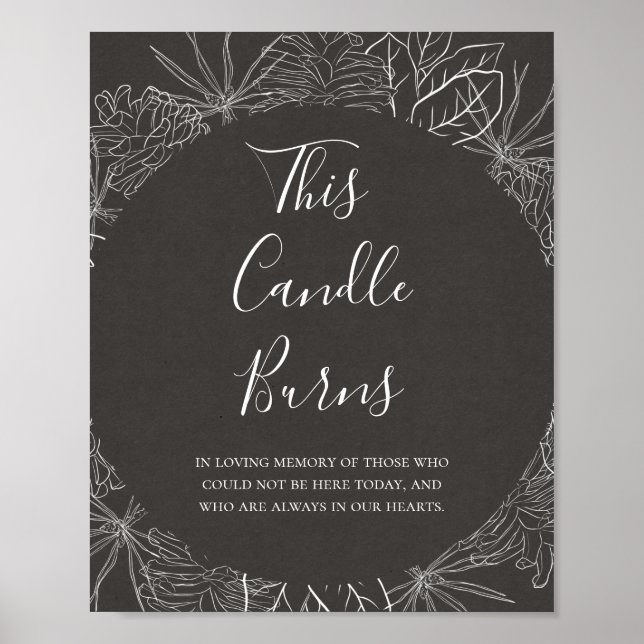 Póster Invierno ruso | Carbón Esta Vela Quema Boda (Frente)