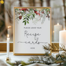 Póster Invierno siempre verde deja tu receta aquí