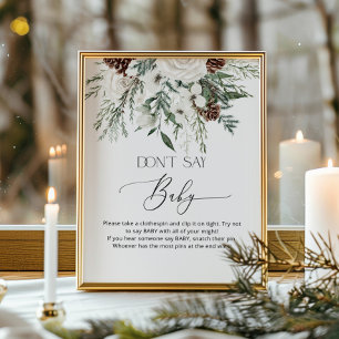 Póster Invierno siempre verde No digas Poster de juego pa