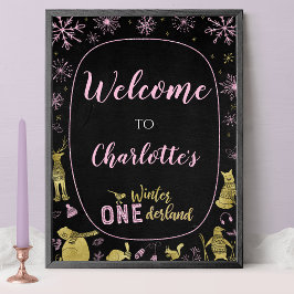 Póster Invierno Signo de bienvenida al cumpleaños de Aust