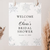 Invierno Snowflake Bridal Shower signo de bienveni