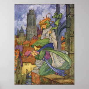 Póster Invierno y tiempo ventoso por Florencia Harrison