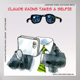 Póster Invisible Man Selfie Funny Poster