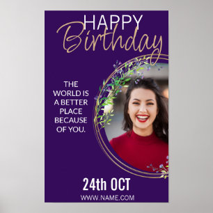 Póster Invitación a clase de poster de Brithday, cumpleañ