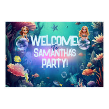 Invitación a la fiesta de cumpleaños de Sirena Cut