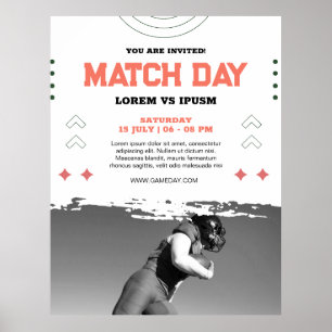 Póster Invitación a la fiesta de observación de fútbol Dí