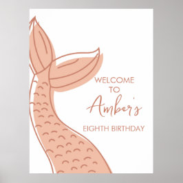 Póster Invitación a la sirena, Minimalista, bajo el mar,