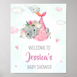 Póster Invitación a la tormenta fiesta Chica de señas ele