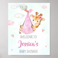 Invitación a la tormenta fiesta Chica giraffe fie