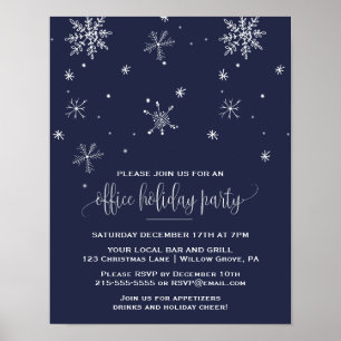 Póster Invitación al partido de Navidades de la compañía