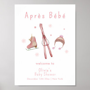 Póster Invitación de Bienvenida a Baby Shower de Invierno