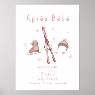 Póster Invitación de Bienvenida a Baby Shower de Invierno