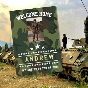 Póster Invitación de Bienvenida Militar en Casa - Guardia