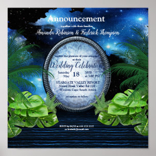 Póster Invitación de boda del portal Galaxy