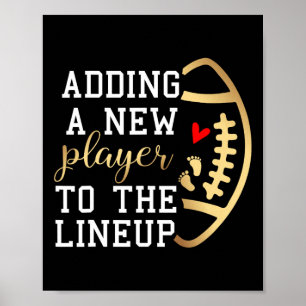 Póster Invitación de Embarazo Fútbol Caída del Día de Acc