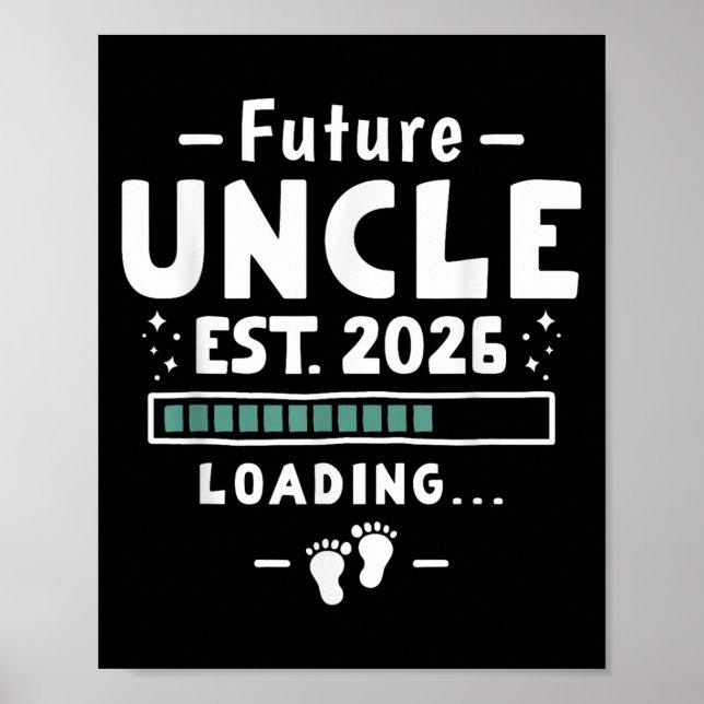 Póster Invitación De Embarazo Hermano Al Tío - Futuro U (Frente)