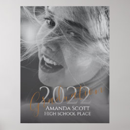 Póster Invitación de foto personalizada moderna y trendy