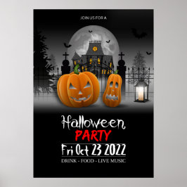 Póster Invitación de Poster de la fiesta de Halloween
