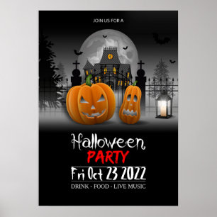 Póster Invitación de Poster de la fiesta de Halloween