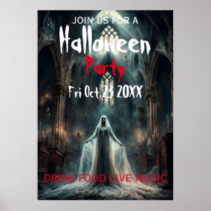 Póster Invitación de Poster de la fiesta de Halloween