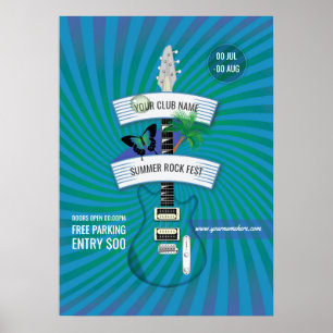 Póster Invitación del logo del Festival de Rock de Verano