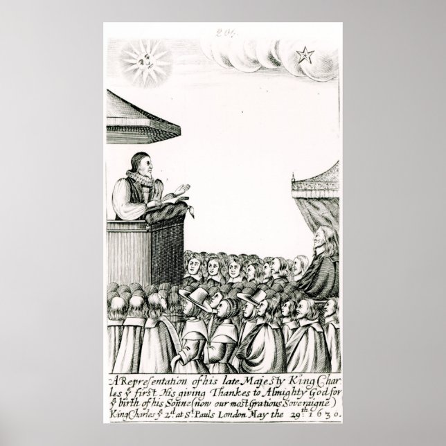 Póster Invitación del nacimiento del hijo de Carlos I (Frente)