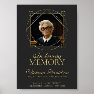 Póster Invitación Funeral Digital Post Gris Oscuro