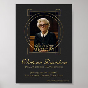 Póster Invitación Funeral Digital Post Gris Oscuro