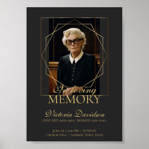 Póster Invitación Funeral Digital Post Gris Oscuro