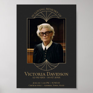 Póster Invitación Funeral Digital Post Gris Oscuro