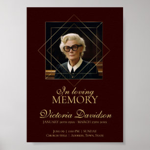 Póster Invitación Funeral Digital Post Red Oscuro