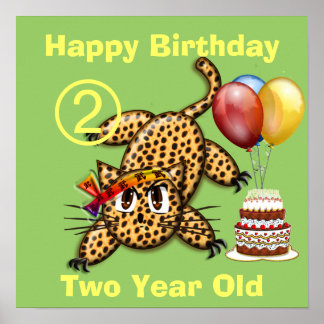 Póster Invitaciones al cumpleaños del Safari Leopard Ultr