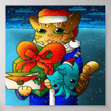 Invitado del gato del navidad