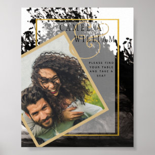 Póster INVITE DE LA Boda Blanca NEGRA LeahG INK