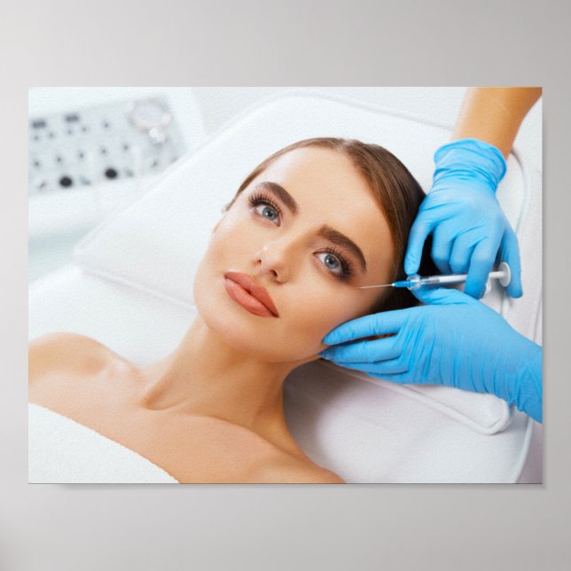 Póster Inyecciones de botox y relleno por médica estético (Frente)