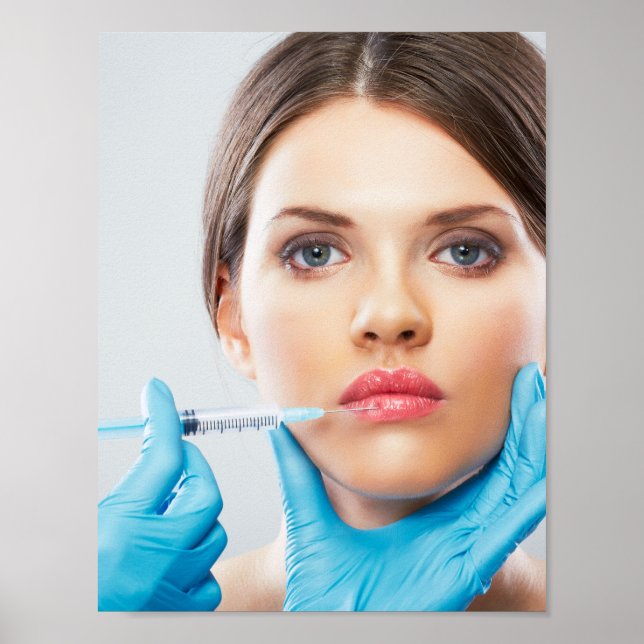 Póster Inyecciones de botox y relleno por médica estético (Frente)