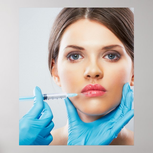 Póster Inyecciones de botox y relleno por médica estético (Frente)
