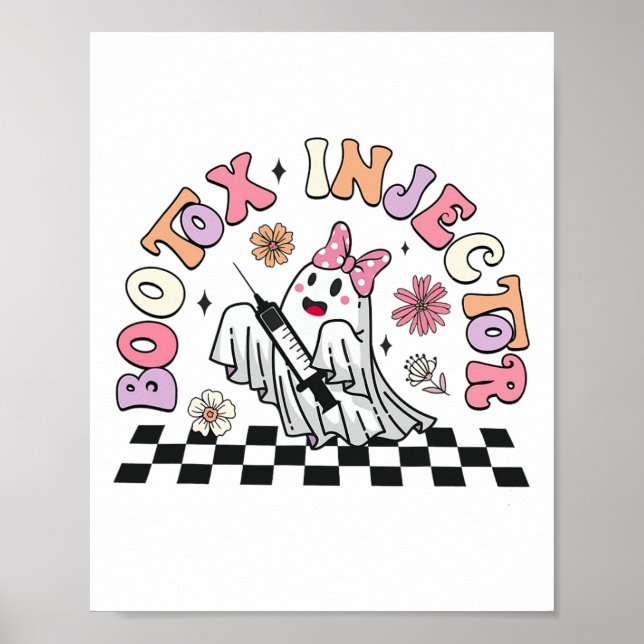 Póster Inyector retro Botox Halloween Ghost Dysport Deale (Frente)