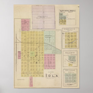 Póster Iola, Torrance, y Kellogg, Kansas