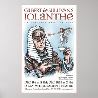 Póster Iolanthe de Gilbert & Sullivan