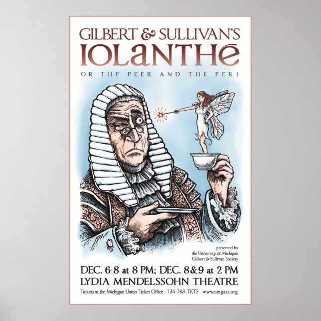 Póster Iolanthe de Gilbert & Sullivan (Frente)