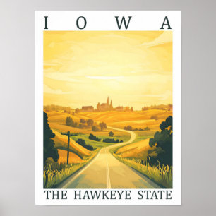 Póster Iowa Estado de Hawkeye EE.UU.