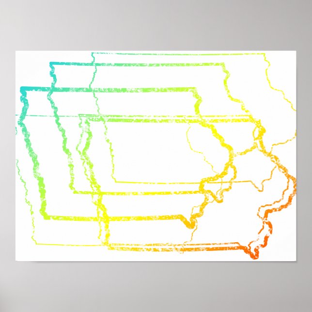 Póster iowa fade blur (Frente)