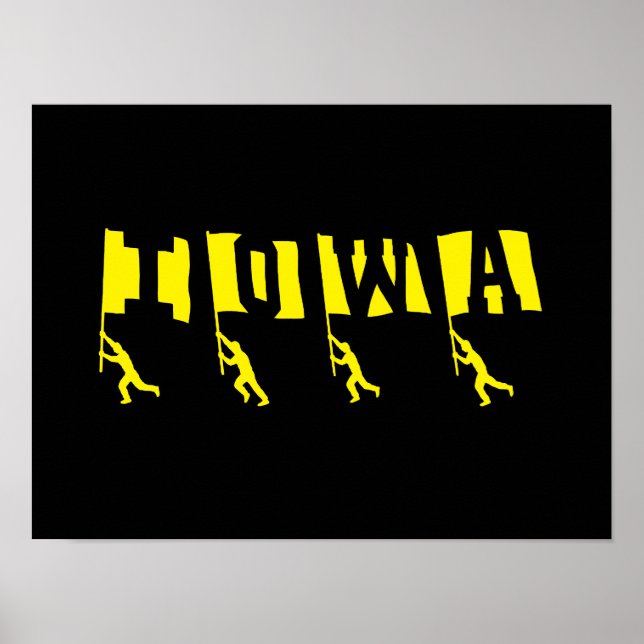 Póster Iowa Football "Flags" Poster (Frente)